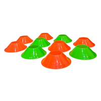 Cônes de sport PLOMA modèle AE89, 40 pièces, 12 cm, mini, souples, en PE, durables, avec support robuste pour l'entraînement
