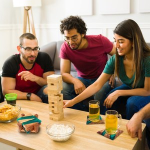 Premium Handmade Wooden and Resin <b>Coaster</b> Set, Elegant Joint Material Drink <b>Table</b> <b>Coasters</b>, Durable Stone <b>Coasters</b> - Product Image 4