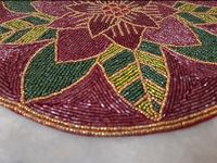 Napperons perlés faits à la main pour la décoration de Table