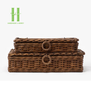 New Choice Set 2 Box Jewelry Seagrass Natural Eco Friendly Uso para decoración Embalaje personalizado Hecho en Vietnam Fabricante - Product Image 3