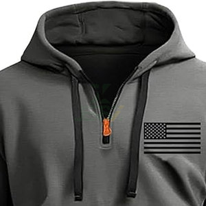 Tactical Hoodies Men Quarter Zip Pullover <b>Sweatshirt</b> Pockets <b>Vintage</b> Workout Style Lightweight <b>Sweatshirts</b> - Product Image 5
