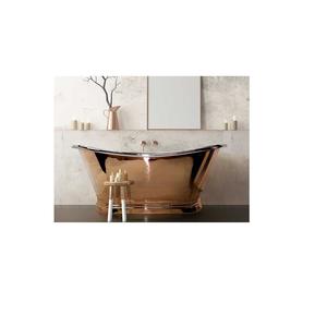 Bañera de cobre pulido con acabado brillante, muebles de lujo para baño hechos a mano, proveedor y fabricante de la India - Product Image 1
