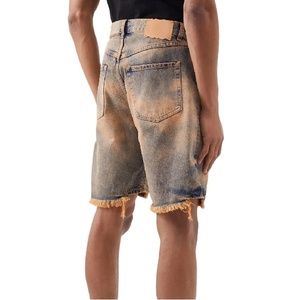 Best Selling High Quality Custom Made Men's Distressed Jeans Shorts Eco-Friendly Breathable Men Acid Wash Shorts In Pakistan - Product Image 2