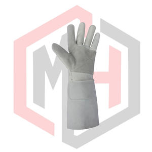 Gants de soudage TIG/MIG en cuir, paume renforcée, antistatiques, résistants aux déchirures, 11 oz, 14 pouces, poignet droit, sans silicone, sans poudre - Product Image 3