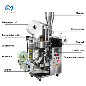 Machine d'emballage entièrement automatique pour sachets de thé intérieurs et extérieurs avec ficelle, étiquette et enveloppe pour mélanges de tisanes - Product Image 2