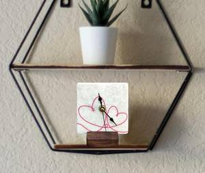 The CRAFT EXIM Luxury Natural <b>Marble</b> Quartz Art Deco Desk <b>Clock</b> Premium Handcrafted Decor for Home Office - Product Image 2