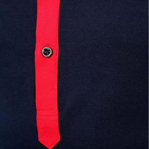 New Fashion Design Men's Polo Shirts Color Contrast <b>Panel</b> Short Sleeve Polo Shirt High Street Style Cotton Breathable Plus Size - Product Image 5