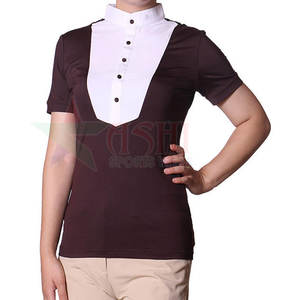 Chemise de concours équestre professionnelle pour femmes - Spandex/Polyester Imperméable Coupe-vent Couleurs personnalisables Logo Haute qualité Adulte - Product Image 3