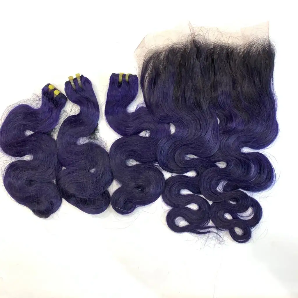 Parrucche nero blu fornitori di capelli indiani ombre cuticola rossa capelli vergini allineati capelli grezzi ricci