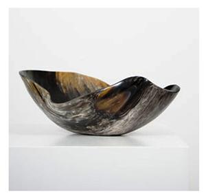 Bol en corne de buffle décoratif ultra brillant fabriqué à la main Bol d'offrande rituel poli à partir de corne véritable naturelle - Product Image 6