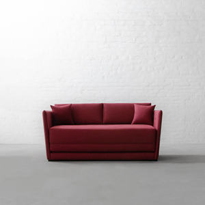 Sofá Cama Convertible Rojo Granate, Tela Bonita con Estructura de Madera Maciza para Apartamento y Sala de Estar de Villa - Product Image 3
