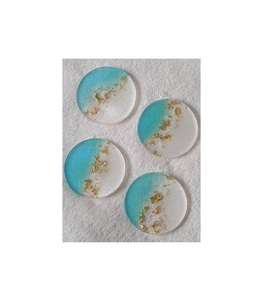 Juego de posavasos de resina floral hechos a mano para decoración festiva de mesa, decoración colorida para el hogar, cenas, fiestas, uso como regalo - Product Image 6