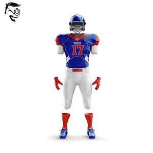 Uniformes de football américain personnalisés de haute qualité, impression par transfert thermique, ensemble court unisexe pour adultes, respirant, personnalisé à 100% - Product Image 2