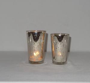 Bougie votive en verre argenté fantaisie royale de luxe pour la décoration, bougie votive en verre mercure de qualité supérieure, bougie votive de haute qualité - Product Image 2