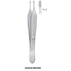 Pinces Adson marron pour chirurgie plastique, 7x7 dents, inserts en carbure de tungstène, instruments chirurgicaux - Product Image 2