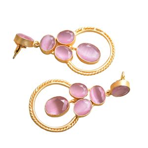 กระดุมพลอยทองเหลืองแบบกึ่งมีค่าชุบทอง18K ประดับด้วยทองเคจำนวนมากขายส่ง - Product Image 5