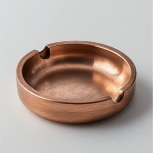 Rustic Antique Brass Cigar Ashtray Handmade Carved Pattern Eco-Friendly Durable Smooth Surface for Traditional Interior Design - Product Image 5