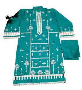 ชุดสูทผ้าฝ้ายปักลายสำหรับผู้หญิงชุดอินเดียและปากีสถาน3ชิ้นขนาดพลัสไซส์ - Product Image 6