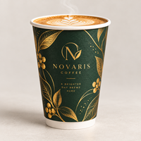 Gobelets en papier à double paroi personnalisés Allwin Packfactory de 10 oz, 12 oz et 16 oz pour espresso et petit-déjeuner, boulangerie