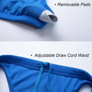 Ensemble bikini 2 pièces pour femme, été, personnalisé, à bretelles à volants réglables, taille haute, avec logo sur le devant, extensible, écologique, vêtements de plage - Product Image 4