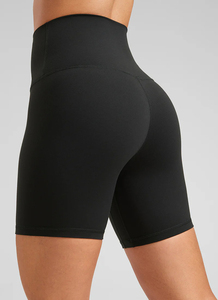 กางเกงขาสั้นรัดรูปเอวสูงไร้รอยต่อสำหรับผู้หญิงกางเกงขาสั้นผ้ายืดสี่ทางสำหรับเล่นโยคะยิมออกแบบโลโก้ได้ตามต้องการ - Product Image 2