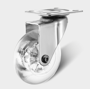 Transparentes <span class=keywords><strong>50mm</strong></span> PU-Rad, pannensicher, Rollenlager mit massiver Stahlkugel, ohne Bremse, für Möbel - Product Image 3
