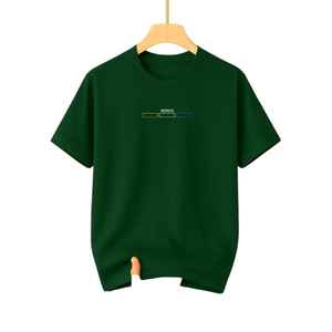 T-shirts pour hommes en jersey simple 100% coton de haute qualité, anti-froissement, col rond, coupe régulière, exigences personnalisées - Product Image 5