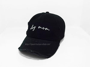 Casquette de papa en coton vieilli non structurée à 6 panneaux avec logo brodé réglable, style vintage classique et doux pour adulte, fabriquée au Vietnam - Product Image 2