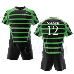 Conjunto de uniforme de rugby personalizable para hombre, transpirable y duradero para partidos intensos con nombre y número de equipo - Product Image 1