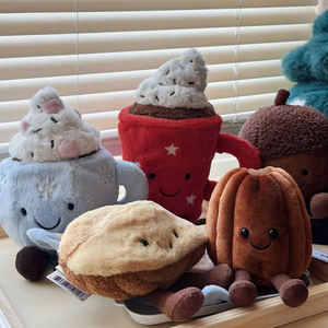 Nouvelle série de peluches unisexe Jelly Catt Fun Food : Chocolat chaud délicat, café rouge enrobé de neige, étoiles de Noël pour le thé de l'après-midi - Product Image 4