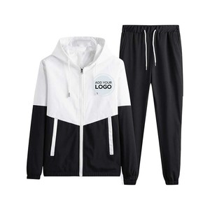 Ensemble de survêtement pour hommes Fashions Athletic 2 pièces uni décontracté fermeture éclair tenue de jogging à manches longues pour hommes - Product Image 3
