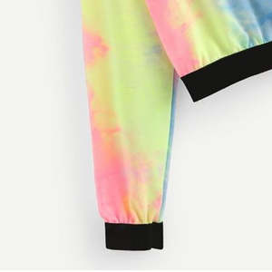 เสื้อฮู้ดครอปท็อปผู้หญิงลายมัดย้อม ผ้าหนาสำหรับฤดูหนาว ดีไซน์ใหม่สั่งทำได้ ไซส์พลัส แฟชั่น ไม่เป็นขุย ระบายอากาศได้ดี - Product Image 3