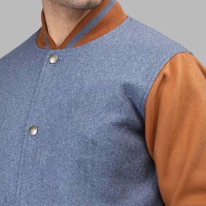 Top des tendances Street Style noir broderie broderie personnalisée Letterman College veste de baseball pour hommes - Product Image 6