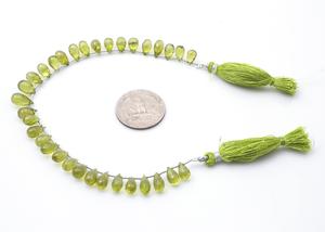 Impresionante Collar de Peridoto Verde en Forma de Lágrima con Piedras Naturales - Product Image 5