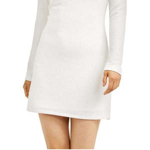 Abito da sera da donna Speechless in avorio con glitter, maniche lunghe, scollo gioiello, sopra il ginocchio, aderente, confortevole, bianco, taglia 7 - Product Image 3