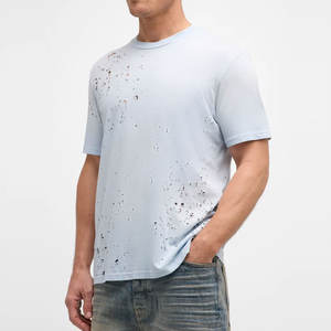 Camiseta Informal Desgastada de Fábrica, Nueva Camiseta de Alta Calidad al por Mayor para Hombre, Camiseta de Manga Corta Desgastada - Product Image 2