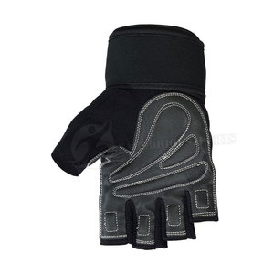 Unisex Black Leather Sport Weight <b>Lifting</b> <b>Gloves</b> Anti-Slip Workout Gym Fitness Training <b>Gloves</b> - Product Image 6