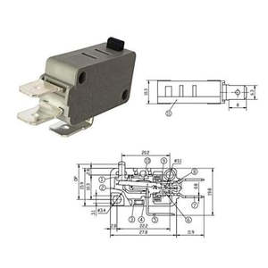 Interruptor de Puerta para Microondas Eléctrico EXP480 NC-NO (Normalmente Cerrado/Abierto) Material Plástico - Product Image 2