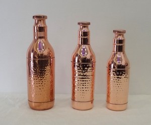 Bouteille d'eau en cuivre fantaisie moderne de qualité supérieure conception de champagne bouteille de champagne en cuivre bouteille d'eau en cuivre massif de haute qualité - Product Image 3