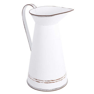 Nouveau pichet à eau en fer de conception antique avec éruption de main blanche fini litière forme indien pichet à eau décoratif fait à la main article - Product Image 5