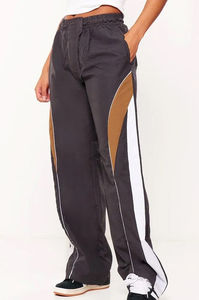 Conjunto de chándal cortavientos con capucha unisex, cierre con cordón, ligero, impermeable, de nailon, chaqueta de invierno de dos piezas, Pantalones - Product Image 2