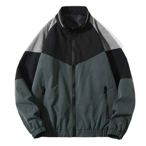 Custom Embroidery Zipper Streetwear Hip Hop Jackets 2025 Contrast Color Stitching Casual Drop Shoulder Baseball Design Winter - Product Image 1