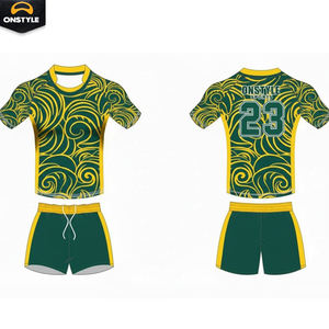 Conjunto de Equipación de Rugby al por Mayor |   Pantalones Cortos Deportivos Transpirables con Estampado Digital y Logotipo Personalizado |   100% Poliéster de Secado Rápido Antibacteriano para Deportes - Product Image 4