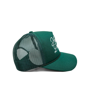 Casquettes de camionneur classiques personnalisées OEM avec broderie de votre propre design, gorras de haute qualité, profil haut, vert foncé, maille - Product Image 4