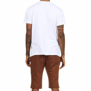 Ensemble t-shirt et short pour homme, tissu doux, deux pièces, vêtements de sport décontractés pour la salle de sport, la remise en forme et la maison - Product Image 4