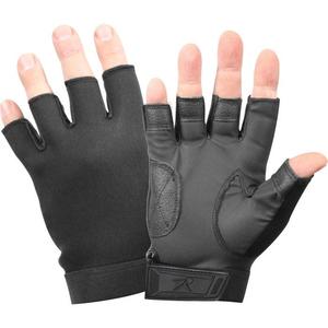 Gants en néoprène demi-doigt en cuir respirant dans la paume doublure résistante aux coupures écran tactile Compatible pour le ski décontracté en plein air - Product Image 1