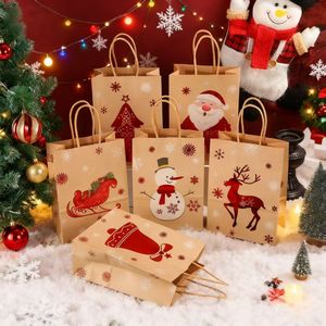 Sac de Noël en papier de luxe personnalisé avec poignée Design d'arbre festif pour emporter et faire du shopping Emballage cadeau - Product Image 1