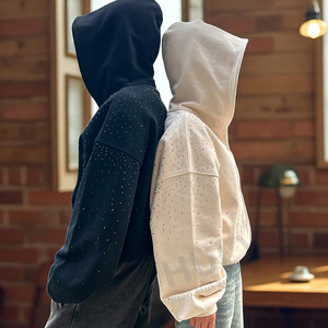 Hoodie unisexe surdimensionné en molleton 100 % coton épais, brodé, avec poches, style streetwear, collection hiver 2026, personnalisable par le fabricant - Product Image 4