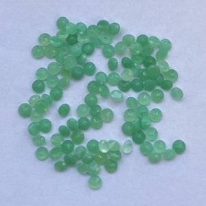 4 มม.6 มม.8 มม.สีเขียวธรรมชาติChrysoprase FacetedรอบตัดอัญมณีหลวมDIYสําหรับเครื่องประดับทําจี้แหวนต่างหูยอดนิยม - Product Image 4