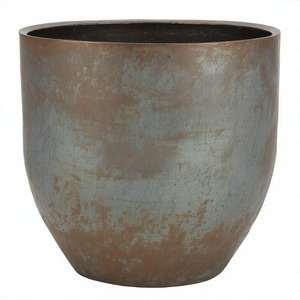 Maceta de metal moderna EchoVine con detalles geométricos cortados a láser para el jardín del hogar maceta de metal antigua para uso decorativo - Product Image 6